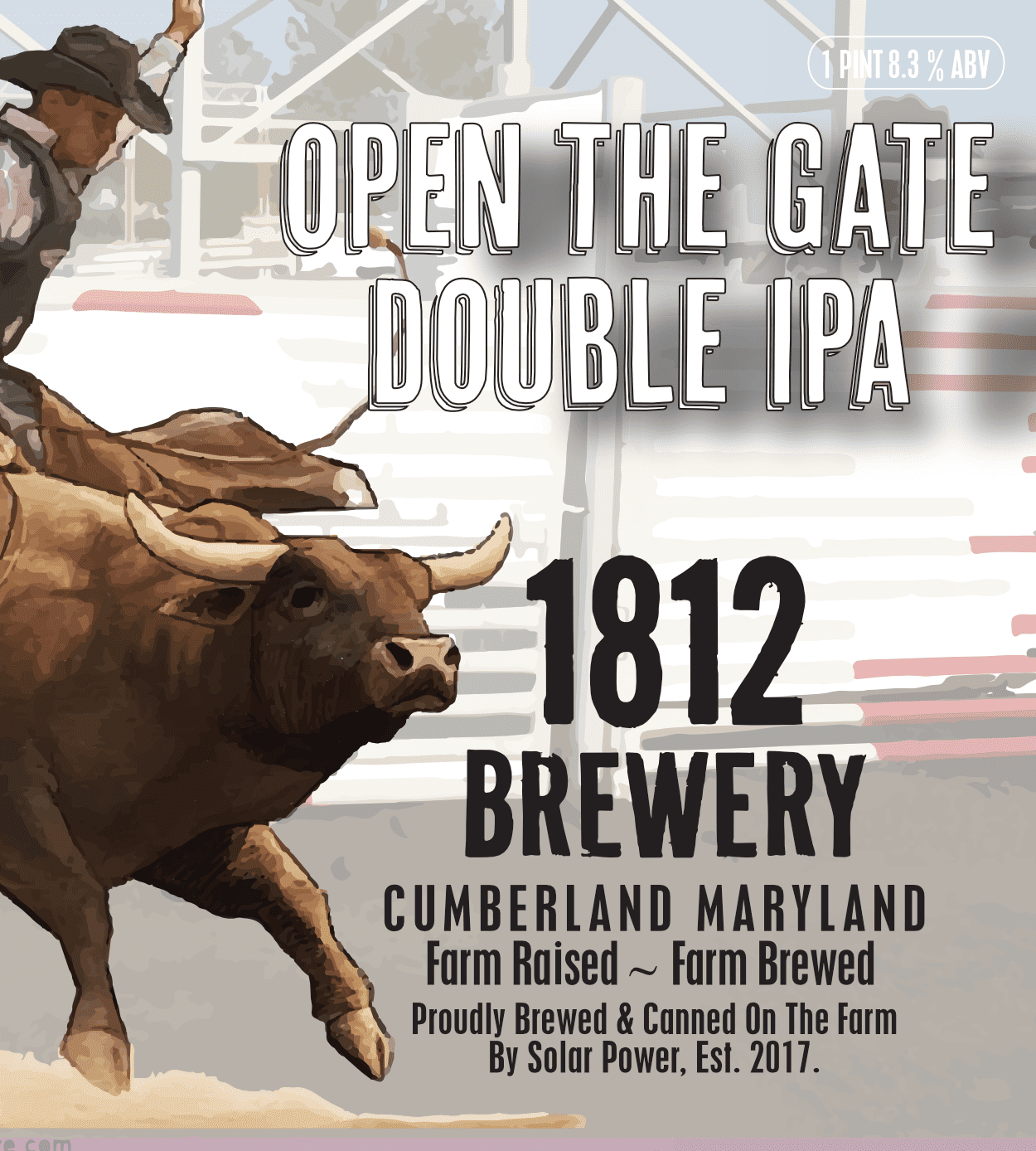 Open the Gate Double IPA beer label.