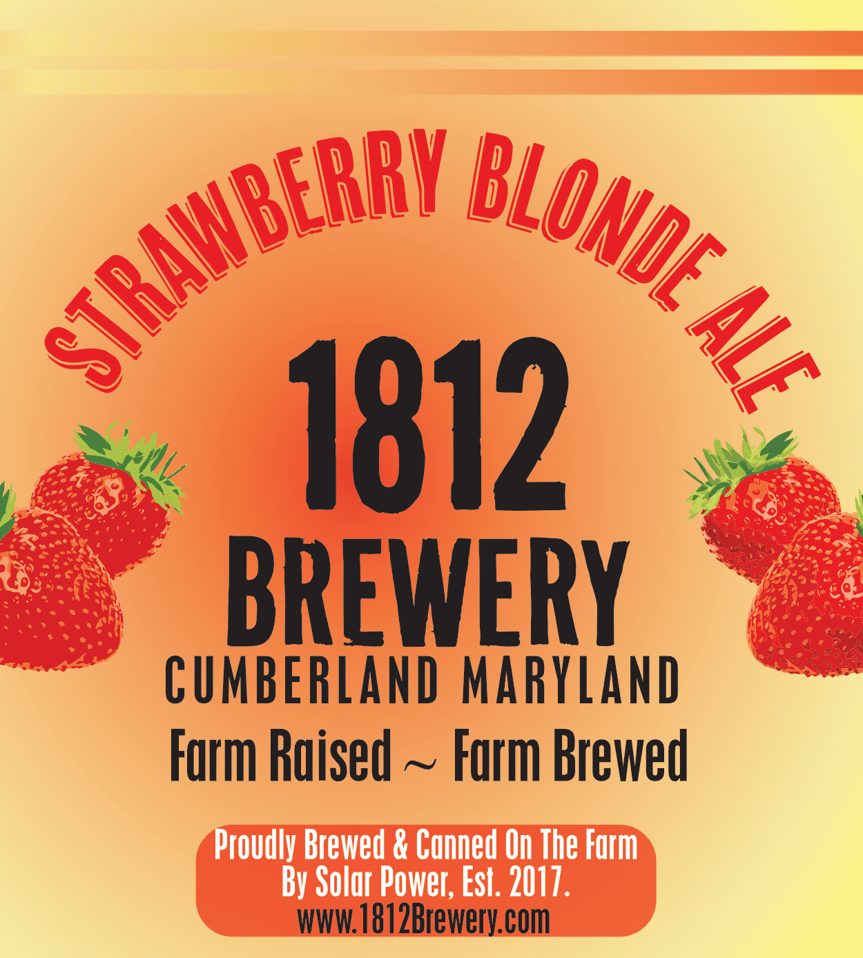 Strawberry Blonde Ale beer label.