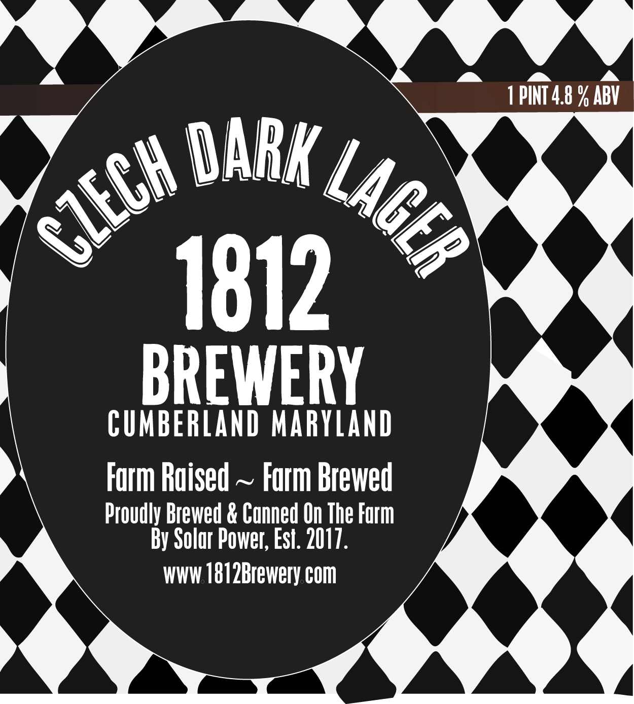 Czech Dark Lager beer label.