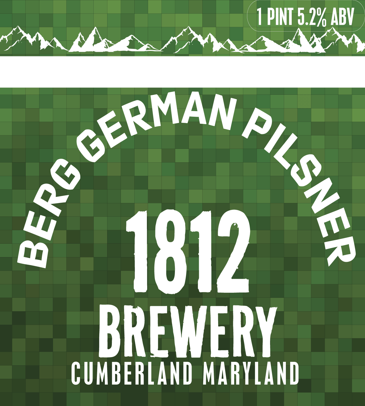 Berg German Pilsner beer label.